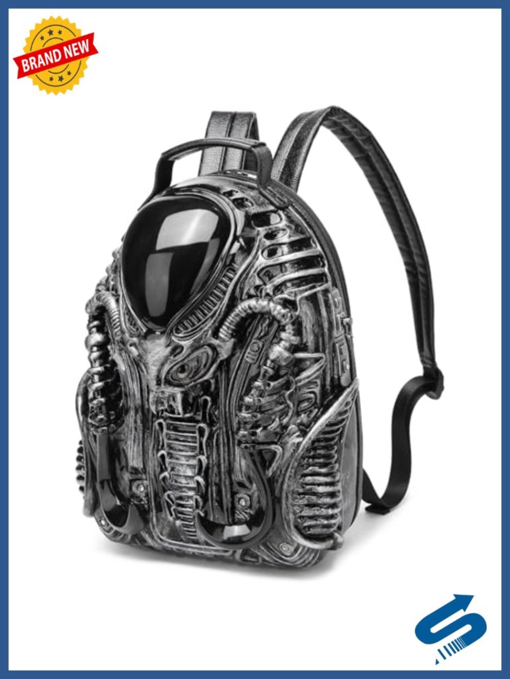Xenomorph Alien Shaped PVC Backpack Shoulder Bag Unisex Novelty Cool